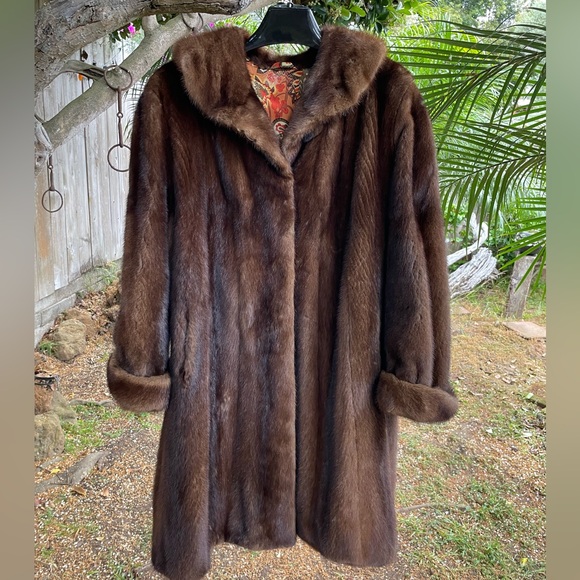 Stunning Mink Fur Stroller Paisley Lining 50”Bust 89” Sweep Vintage Beauty 😍 - Picture 4 of 9